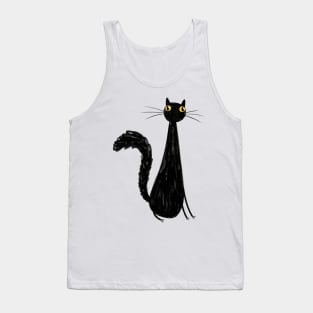 Black Kitty Tank Top